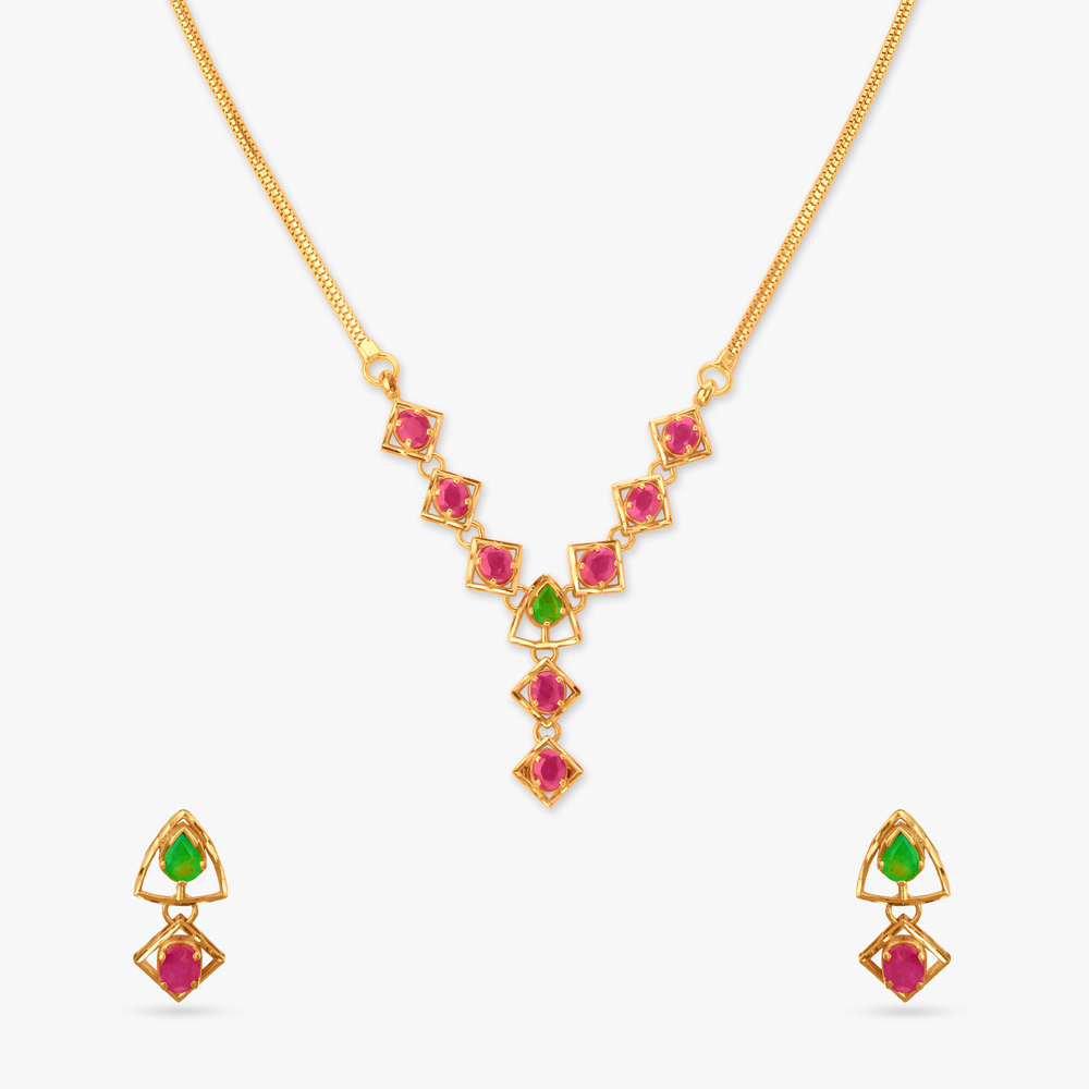 

Enchanted Gold Necklace Set