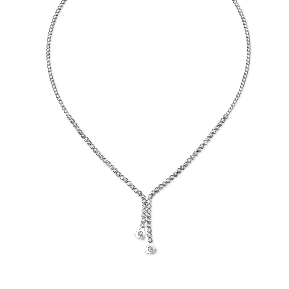 Elegant White Gold and Diamond Necklace