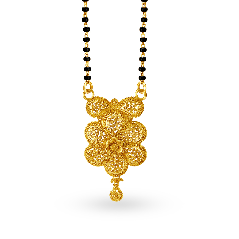 Mangalsutra pendant designs hot sale in gold with price