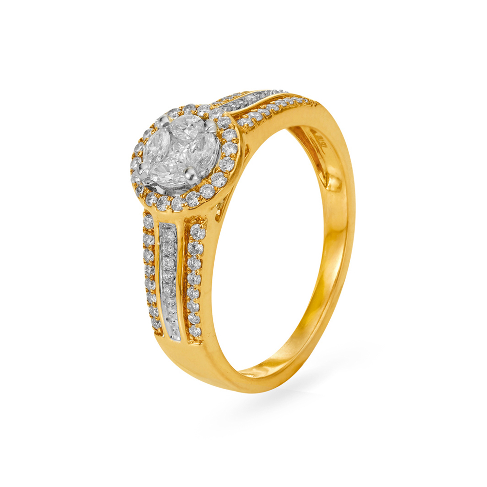 

Brilliant Split-Shank Diamond Finger Ring