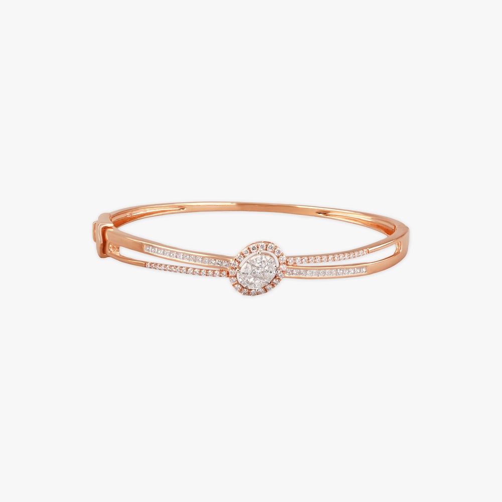 

Radiant Halo Diamond Bangle