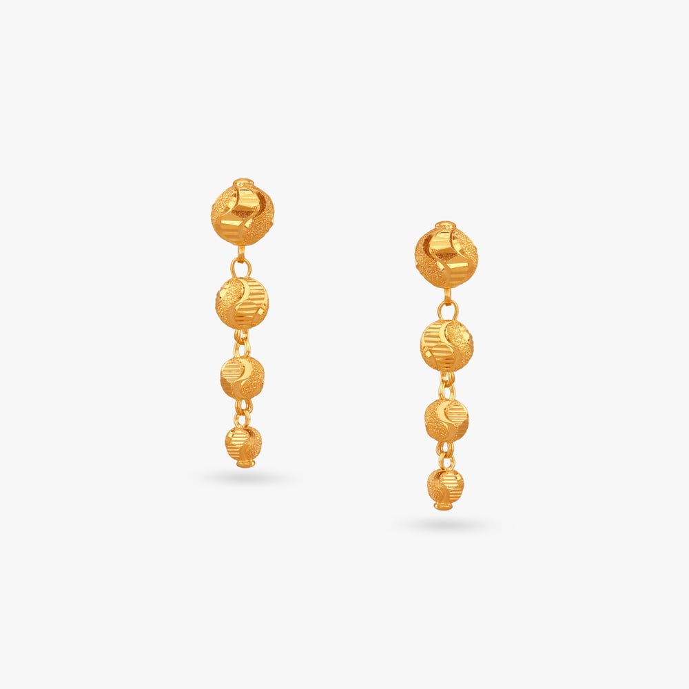 

Shining Delight Gold Drop Earrings