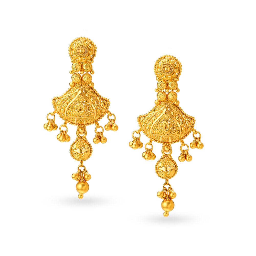 

Exquisite Jali Work Traditional Drop Earrings