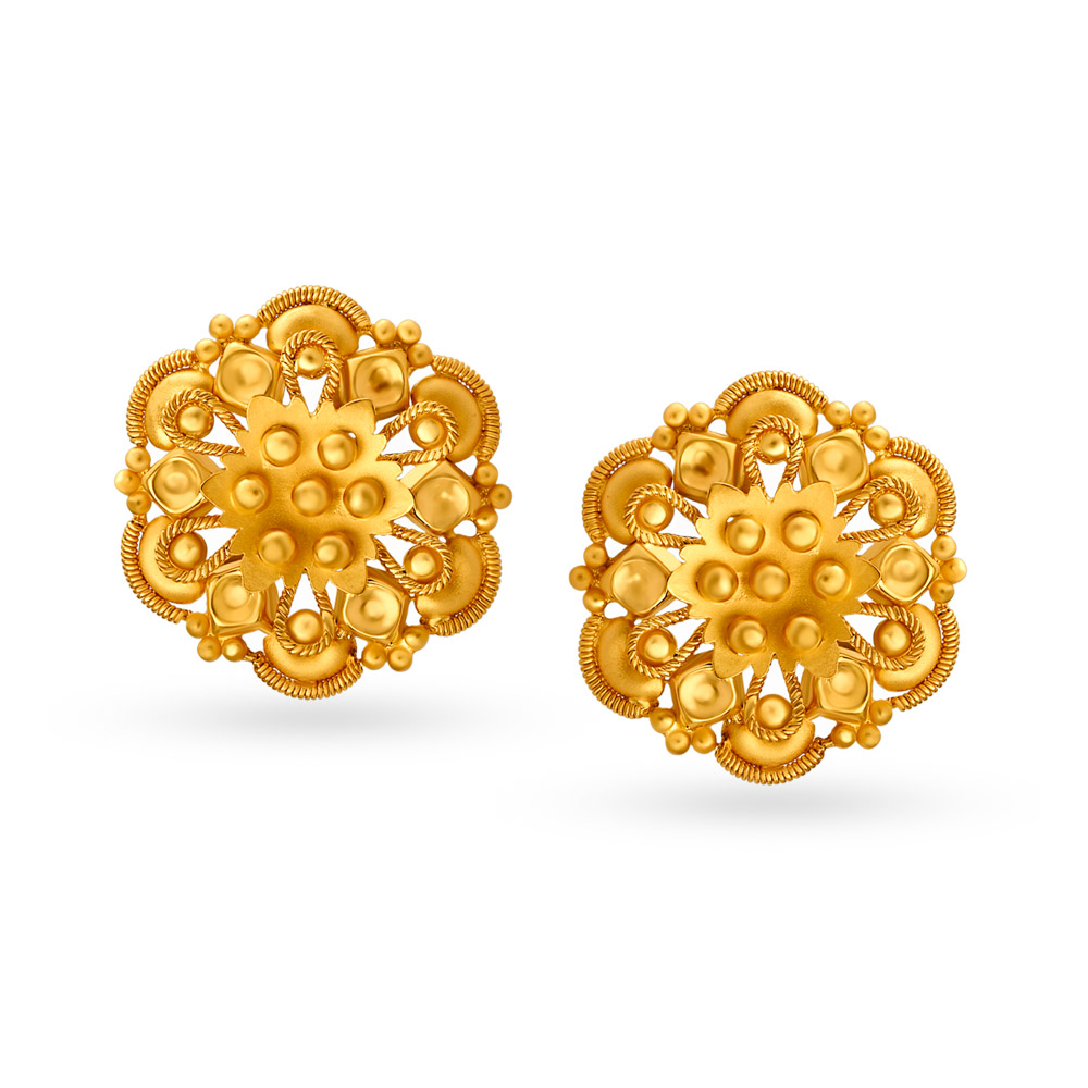 Classy Floral Stud Earrings