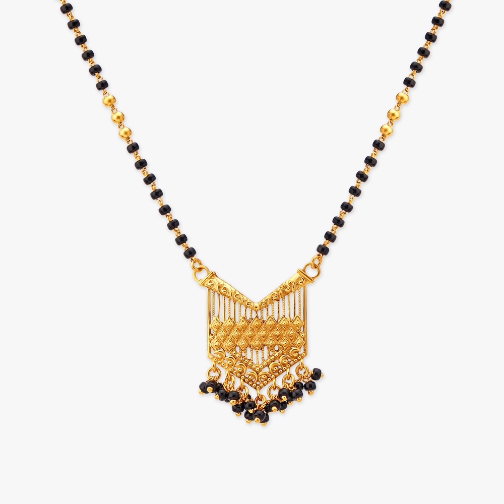 

Arrow-Shaped Gold Mangalsutra