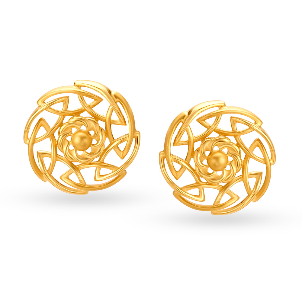 Blooming Stud Earrings in Floral Design