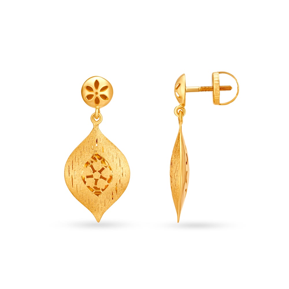 

Contemporary Gold Drop Earrings