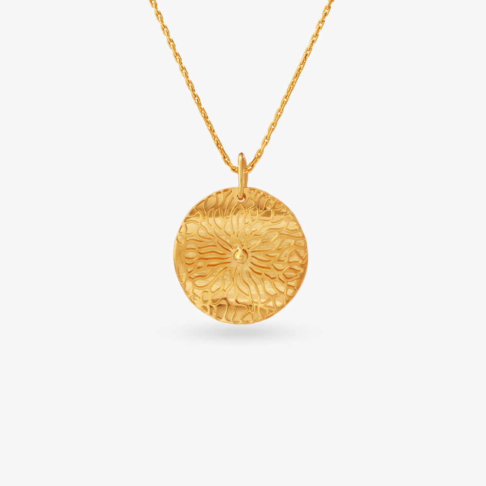 

Radiant Circle Gold Pendant