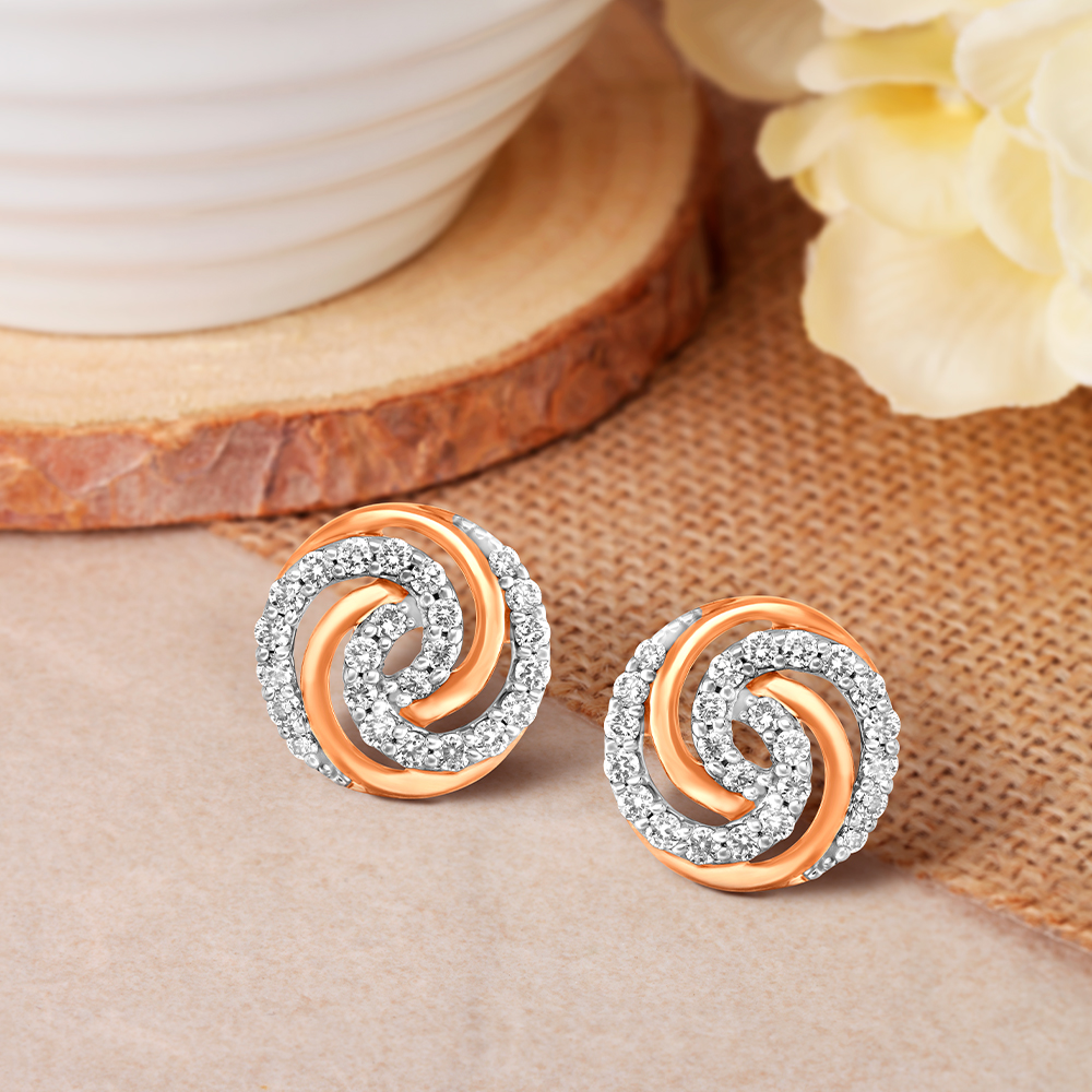Diamond Earrings 3/8 ct tw Round-cut 10K Rose Gold | Kay