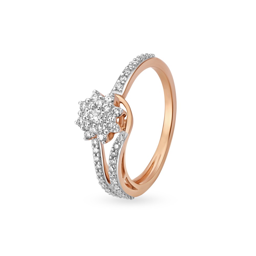 

Scintillating 18 Karat Rose Gold And Diamond Statement Ring