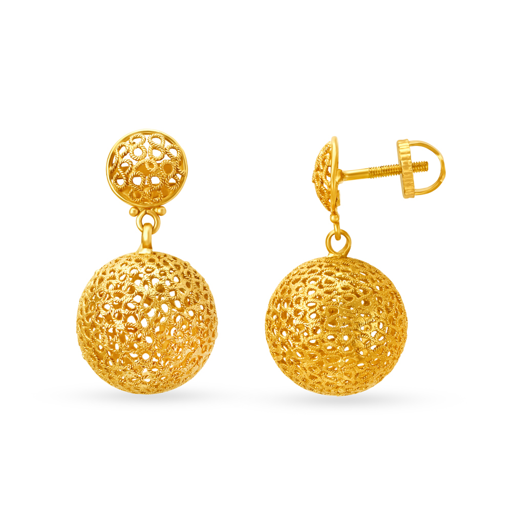 

Majestic Goblet Gold Drop Earrings