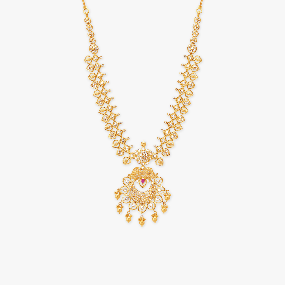 

Floral Majesty Gold Necklace Set