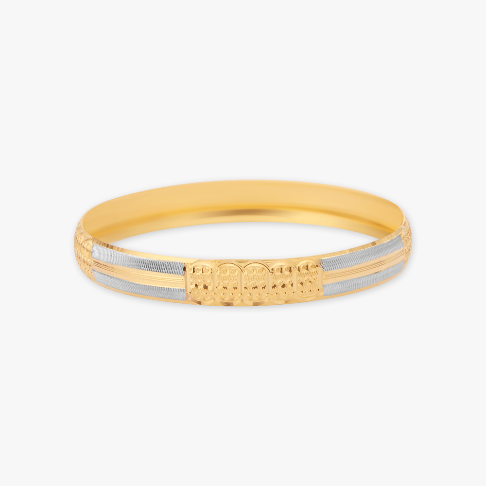 Engraved Gold Bangle