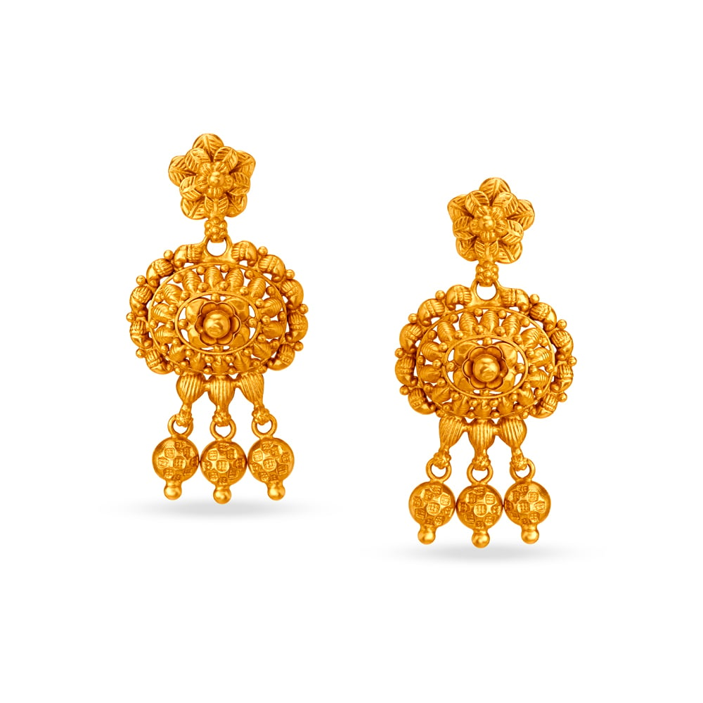 Traditional Gold Drop Earrings