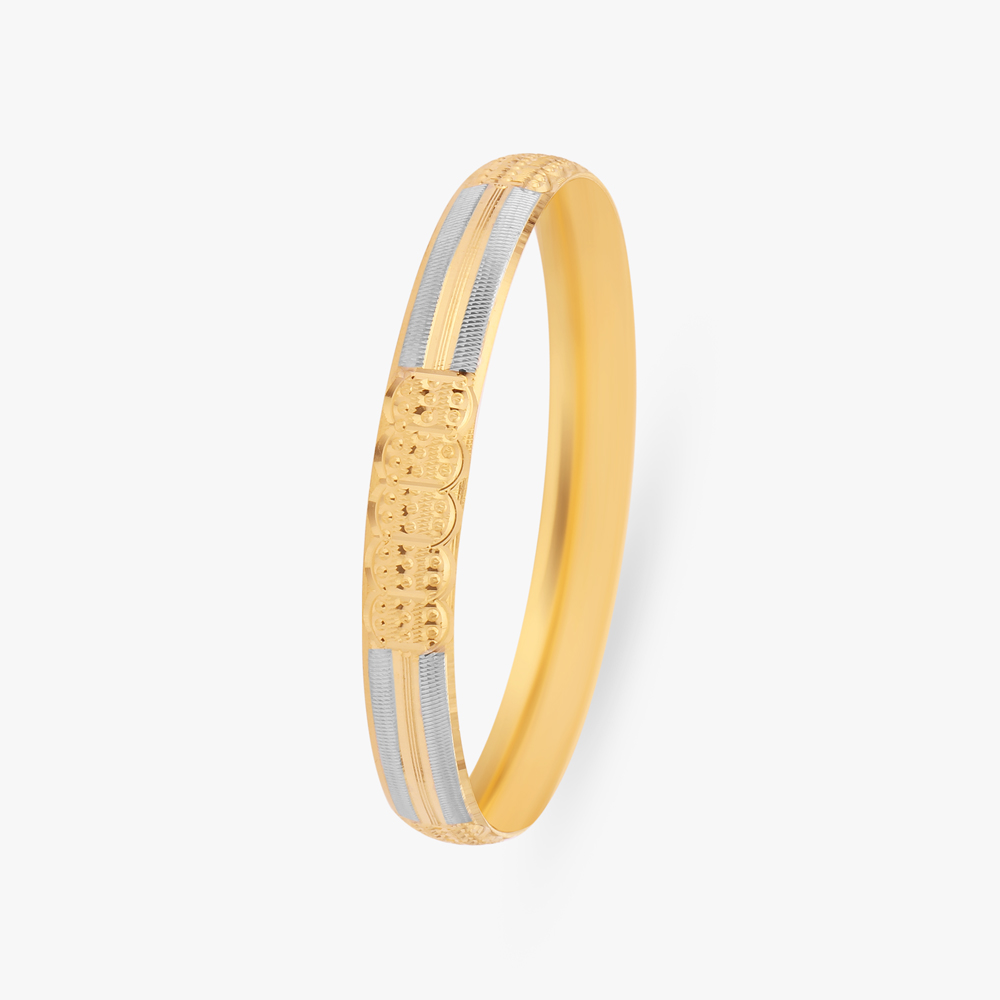 Engraved Gold Bangle