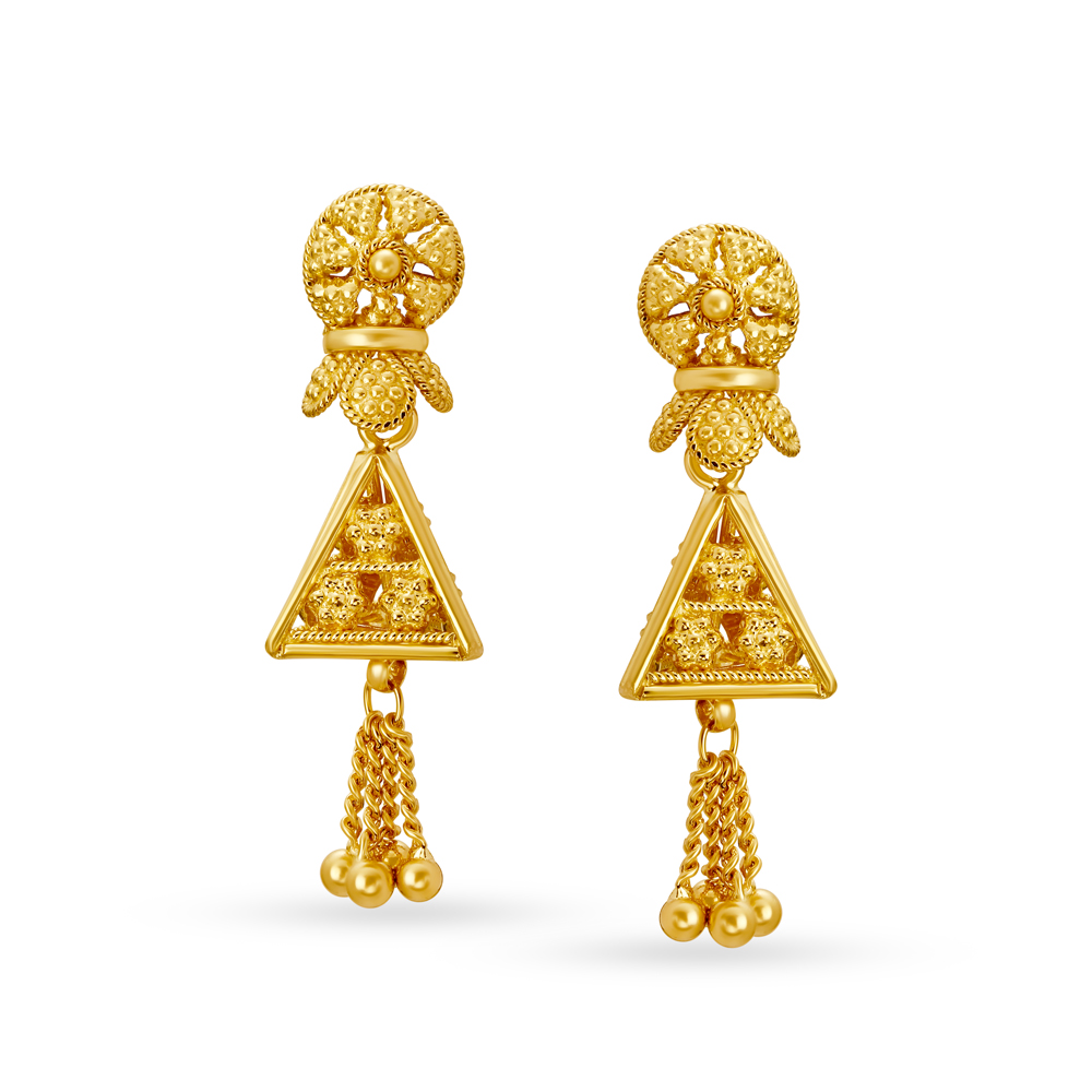 

Artistic Fancy Gold Drop Earrings