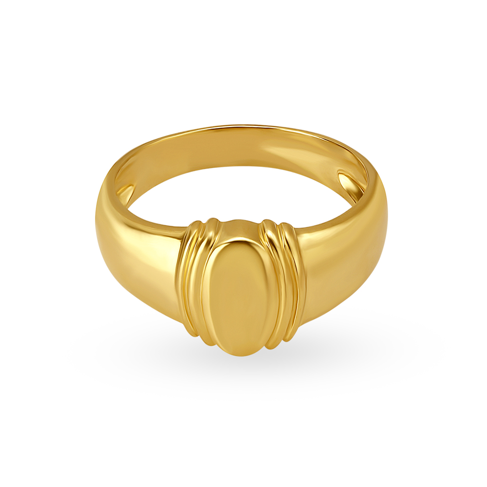 

Sublime 22 Karat Yellow Gold Oval Finger Ring