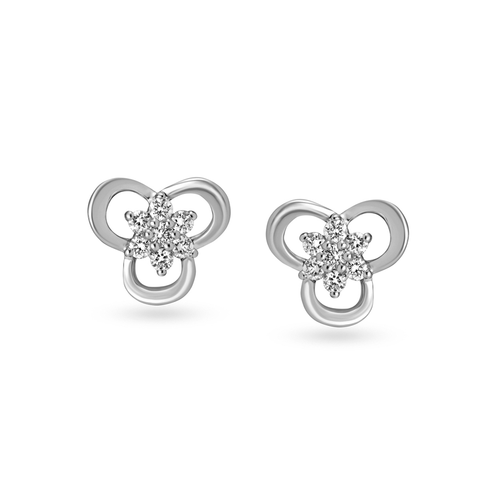 Pure Platinum 950 Pt950 Earring Women Lucky Heart Earrings Stud 1-1.2g |  eBay