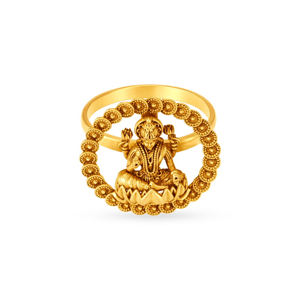 Kasu Goddess Laxmi Finger Ring