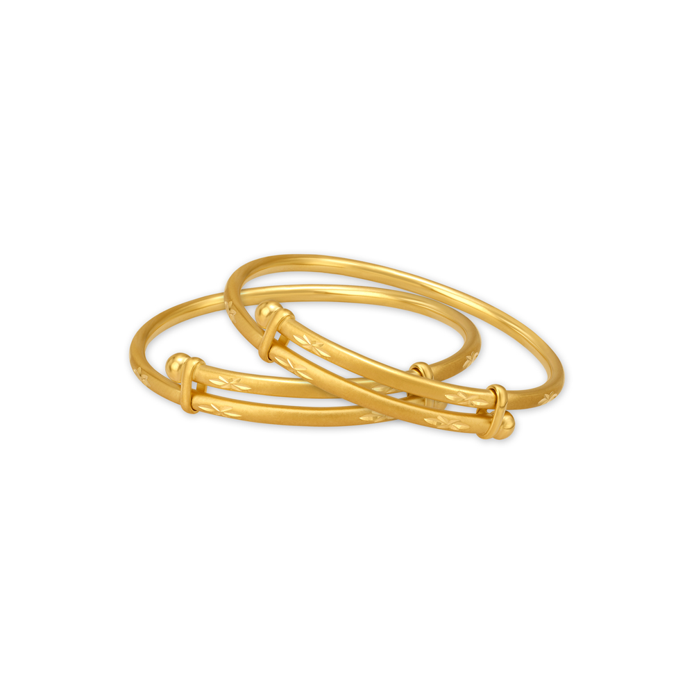 

Embossed Gold Bangles