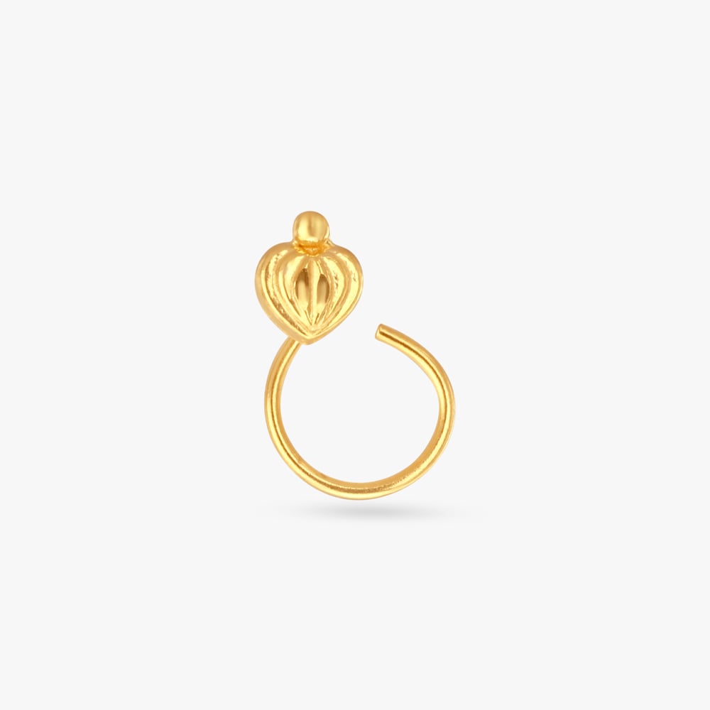 

Dewdrop Charm Gold Nose Pin