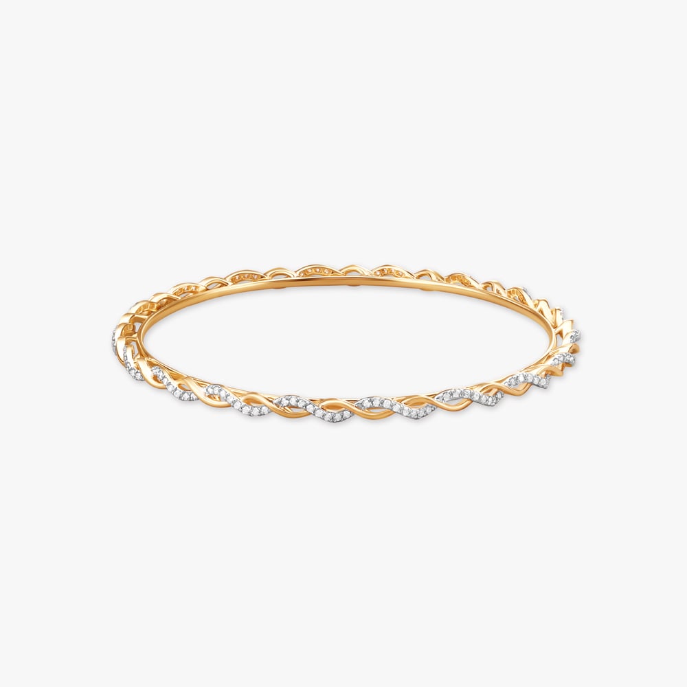 

Intertwined Grace Diamond Bangle