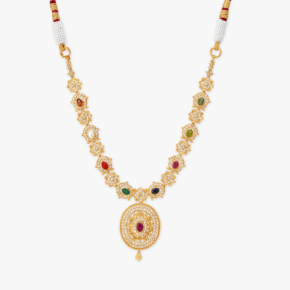 

Celestial Aura Gold Necklace Set