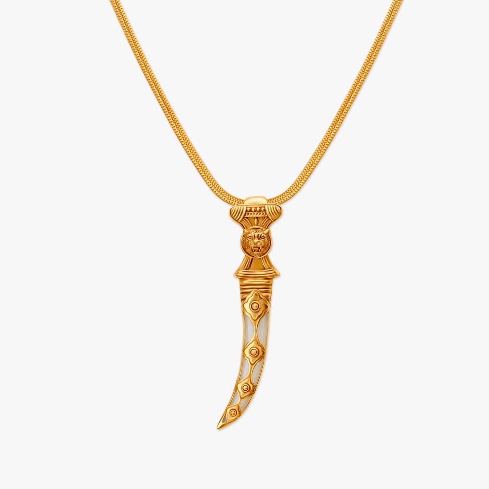 tiger nail pendants gold