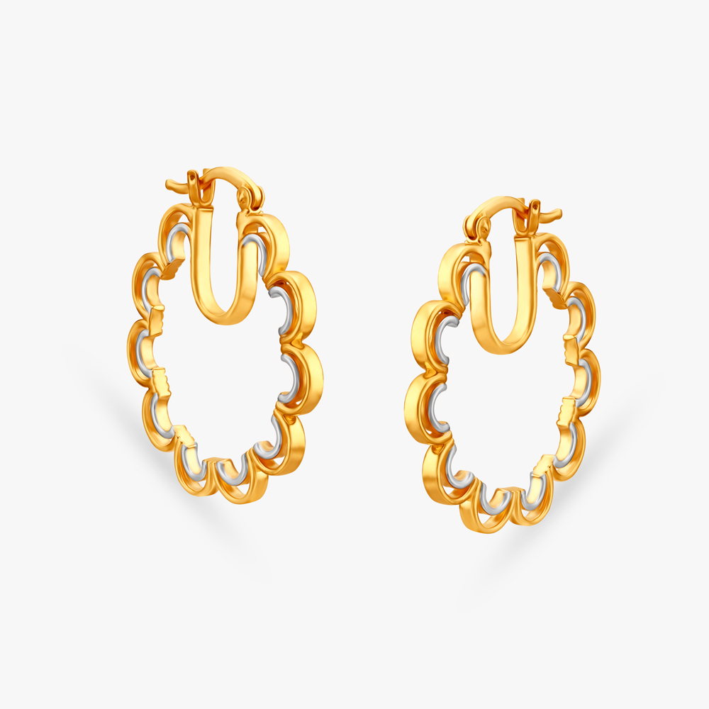 Sophisticated Floral Hoop Earrings