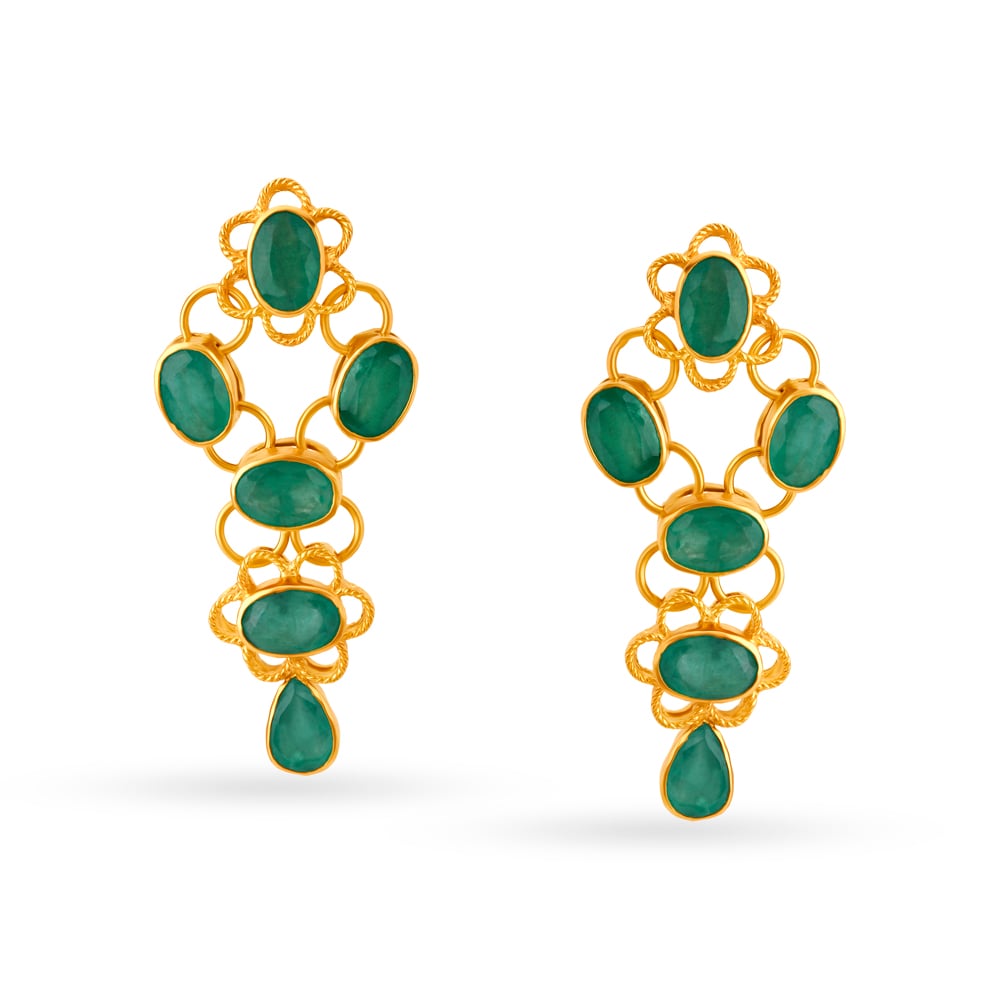 Heart Emerald Earrings 2024 | favors.com