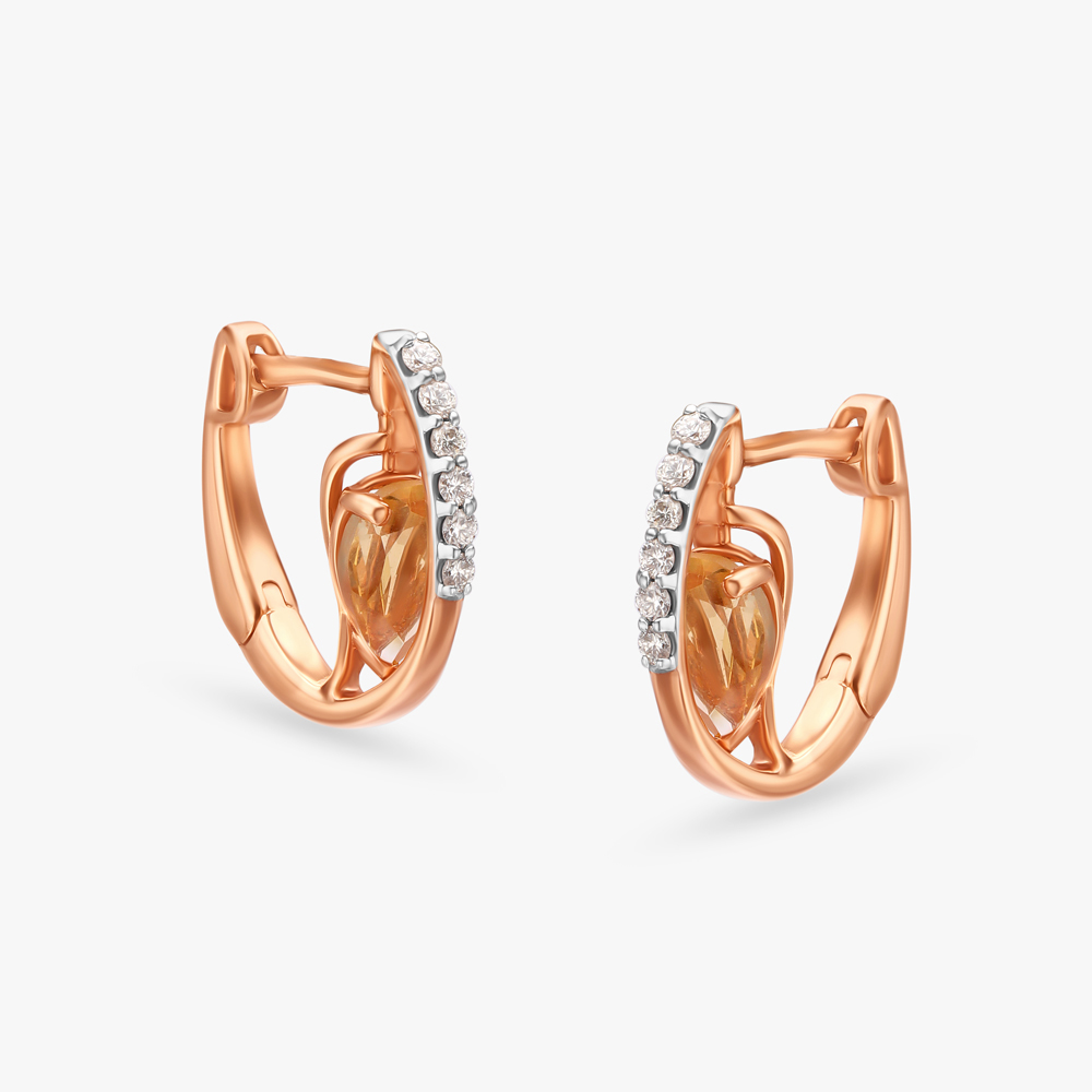 Enchanting Aura Diamond Hoop Earrings