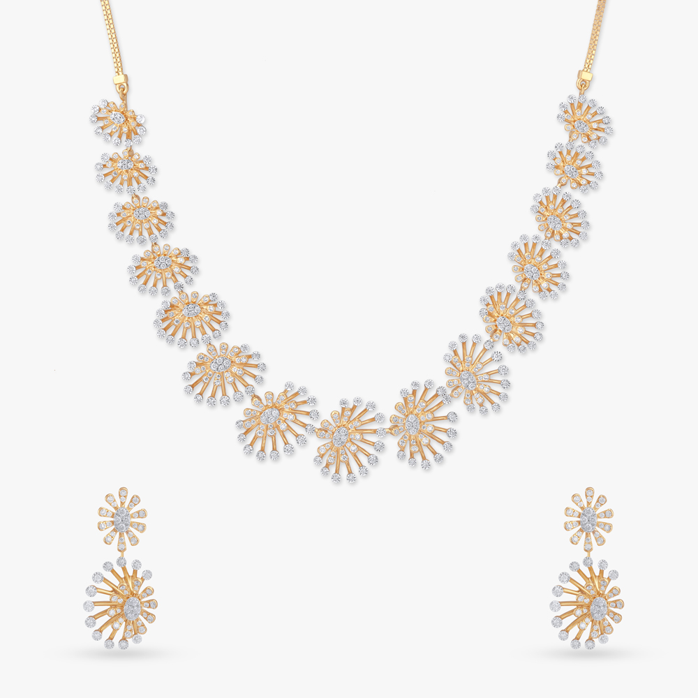 

Lustrous Beauty Diamond Necklace Set