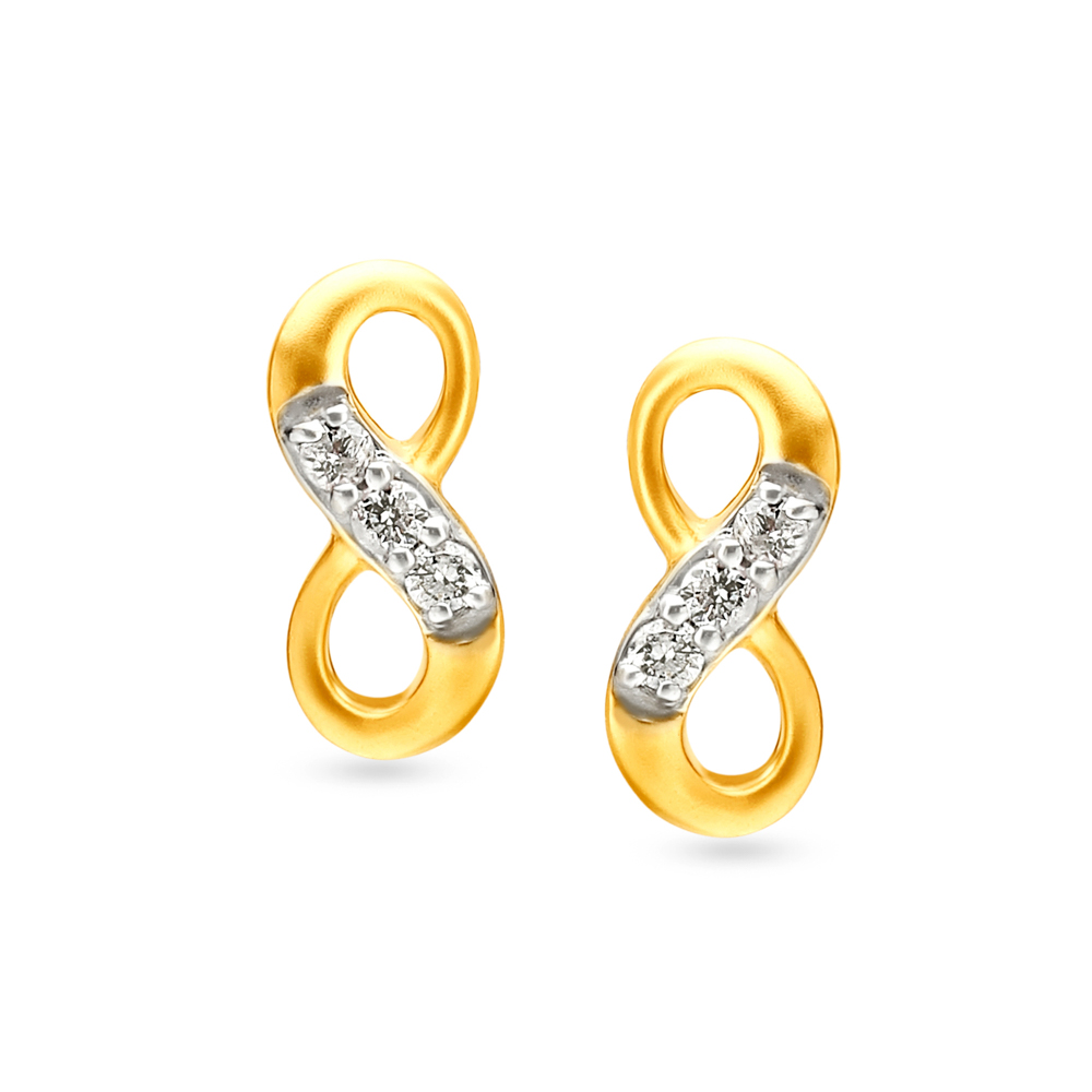 Infinity diamond earrings sale