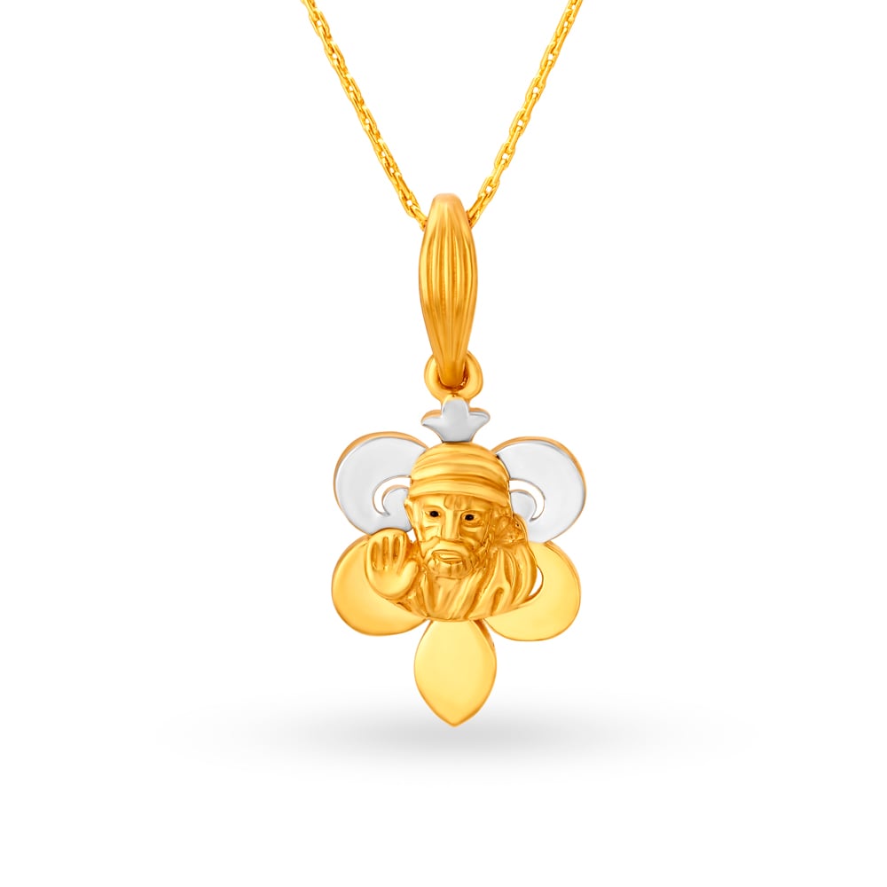 Sai baba gold pendant outlet tanishq