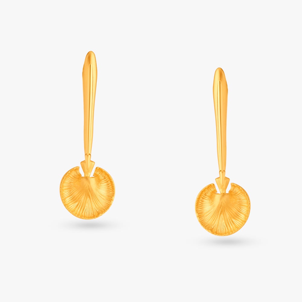 

Abstract Bar Gold Drop Earrings