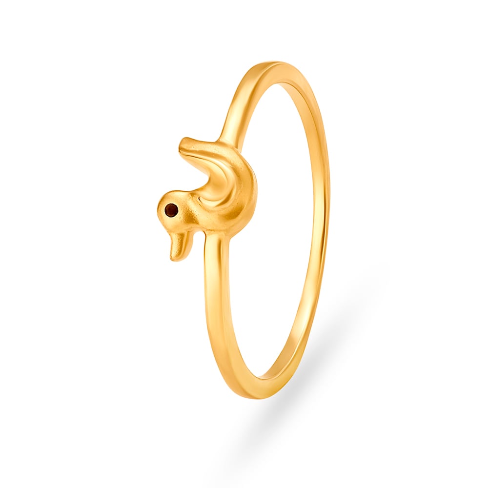 

Cute Duck Gold Finger Ring for Kids