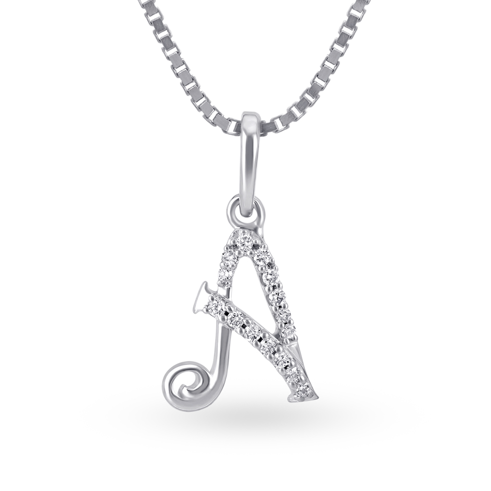 Letter pendants hot sale white gold