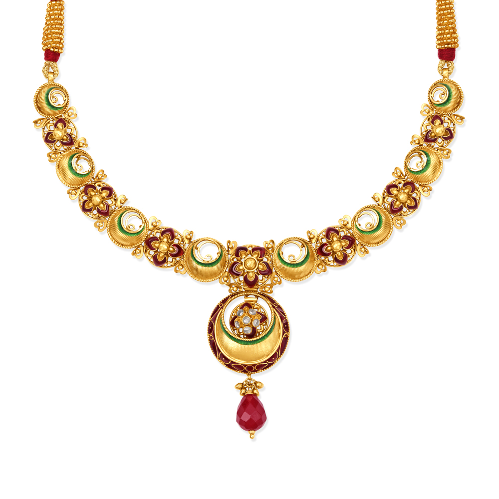 

Round Gold Necklace Set