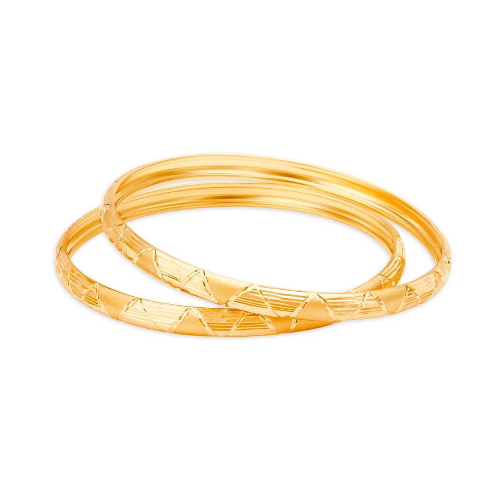 

Stately Geometric Bangle