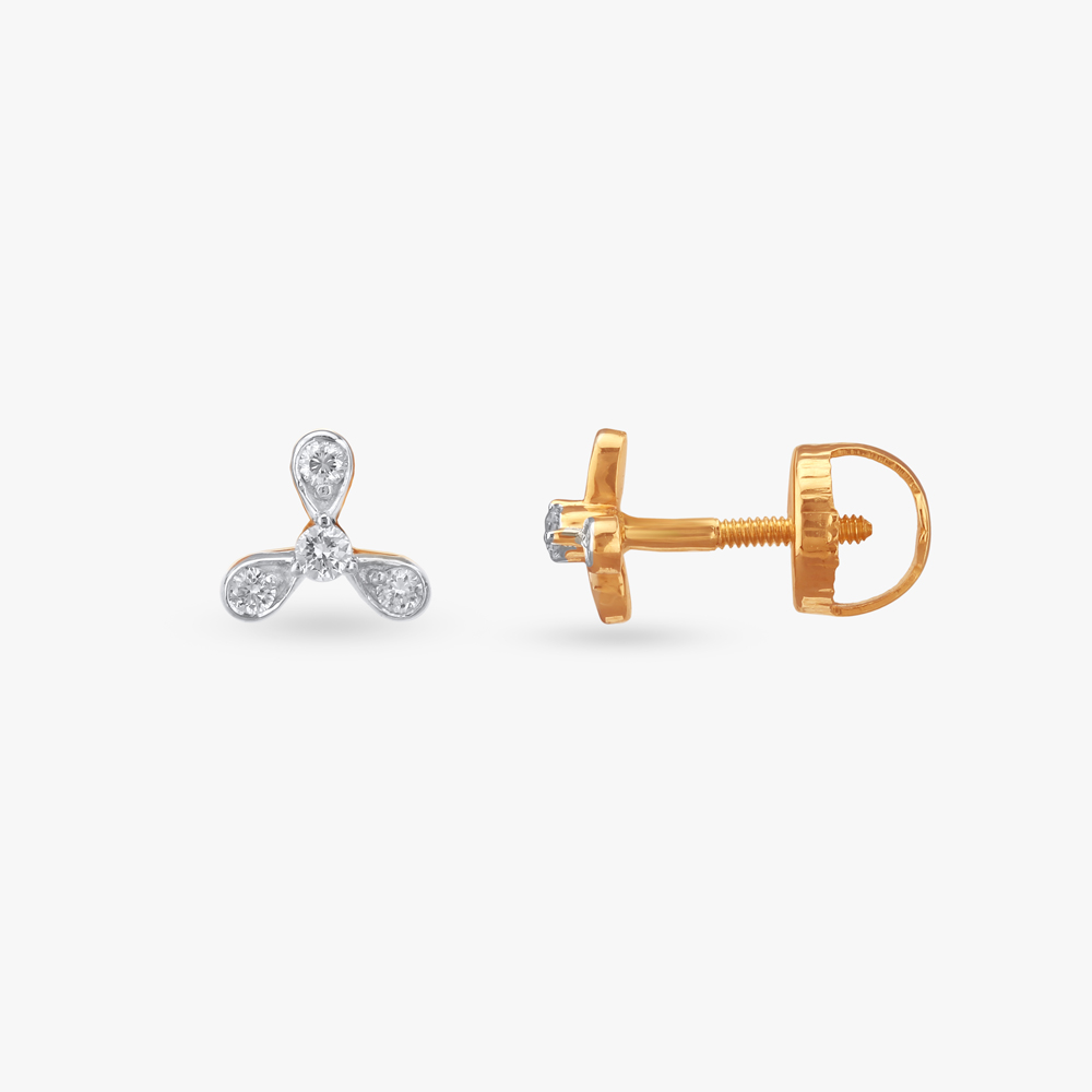 

Twinkle Trio Diamond Stud Earrings for Kids